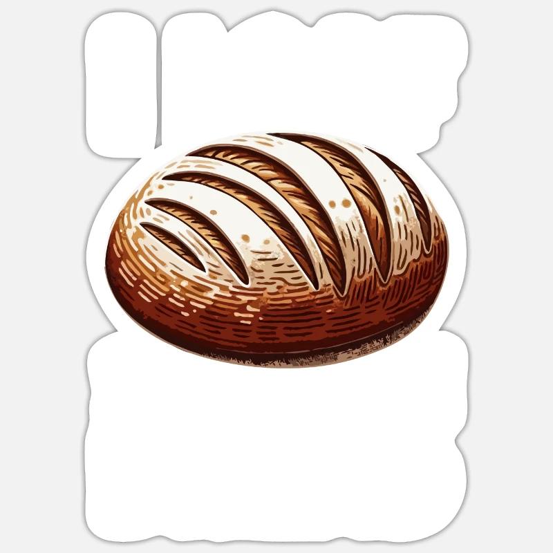 Sauerteigbrot Brot Backen Sauerteig Starter Sticker Größe S (10 x 10 cm)