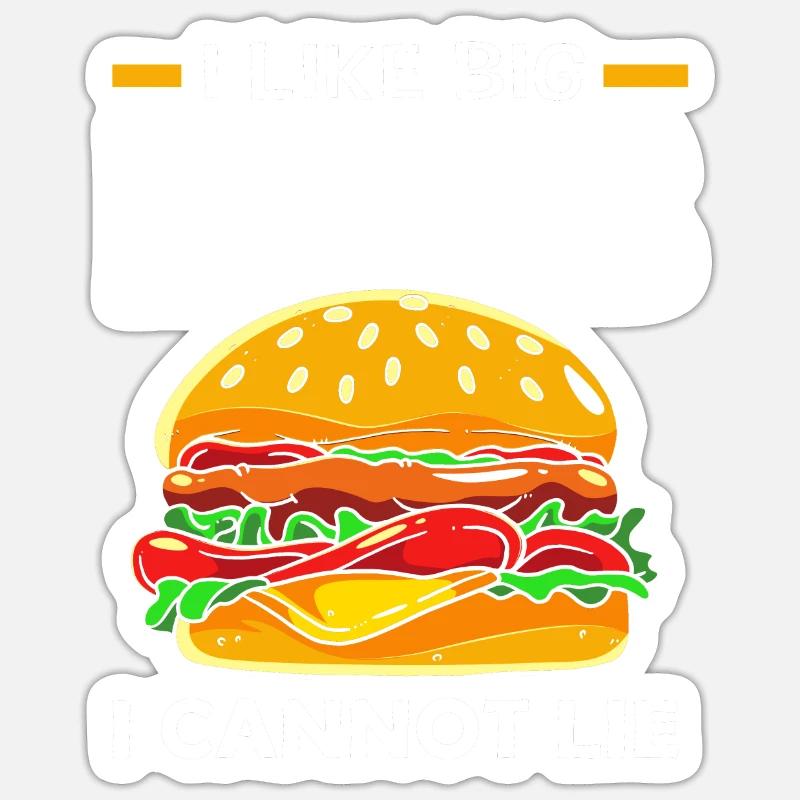 Cheeseburger - Sticker size S (10 x 10 cm) - white matte