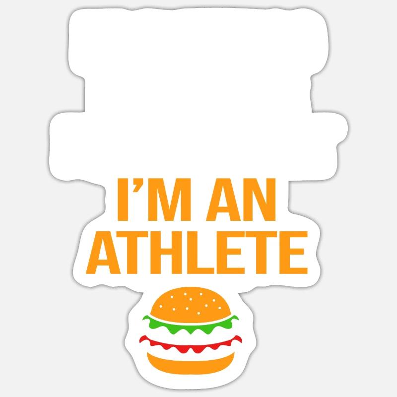 Cheeseburger - Sticker taille S (10 x 10 cm) - blanc mat