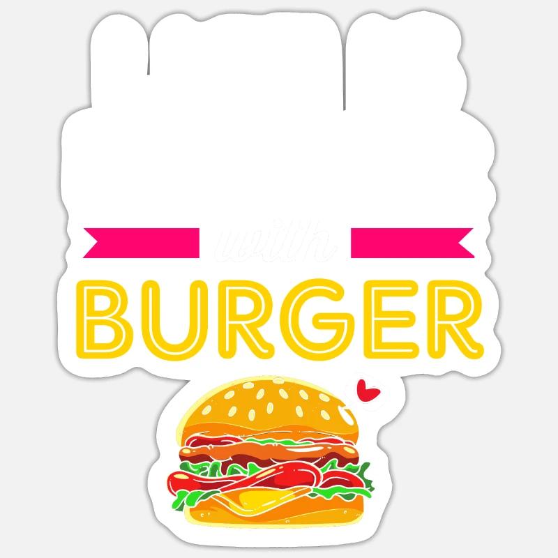 Cheeseburger Sticker size S (10 x 10 cm)