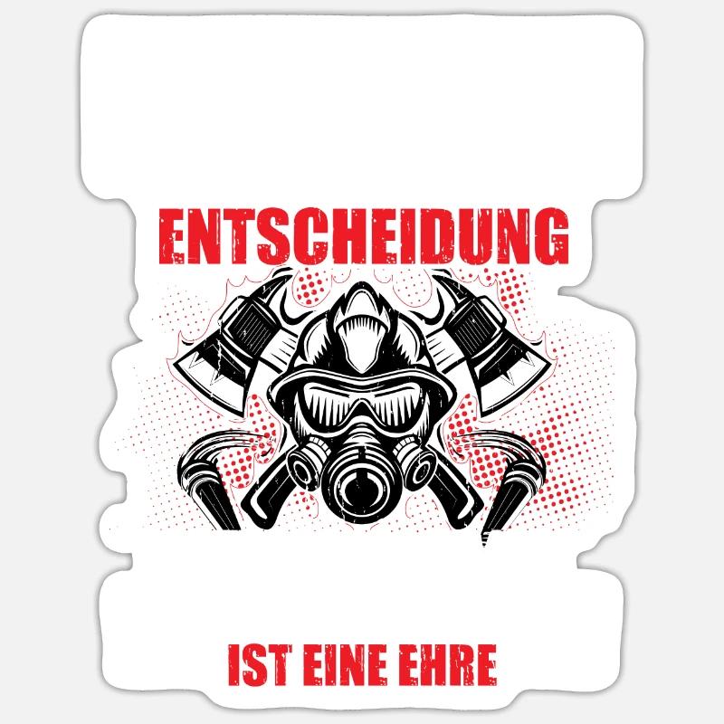 Pompiers, Retraite, Retraite, Adieu Pompier - Sticker taille S (10 x 10 cm) - blanc mat