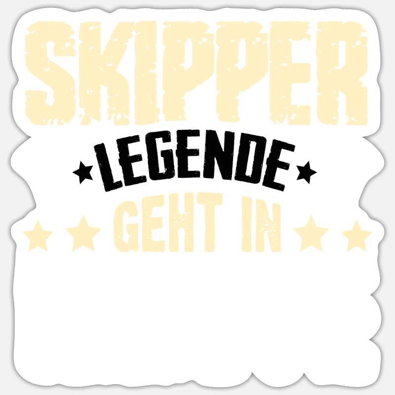 Skipper legend retires - Sticker size S (10 x 10 cm) - white matte
