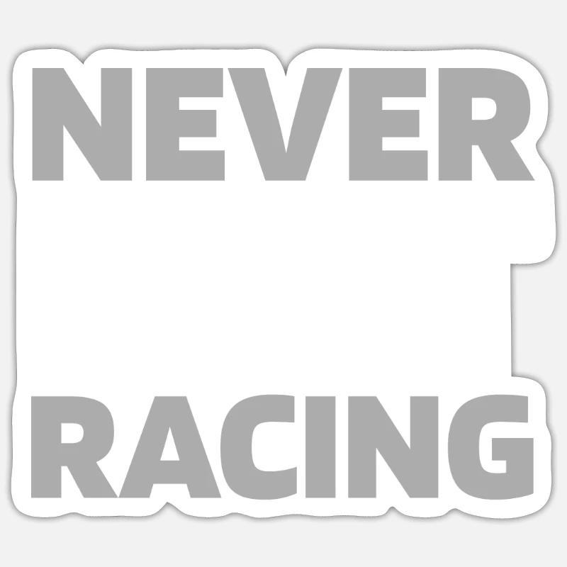 Course de dragsters - Sticker taille S (10 x 10 cm) - blanc mat
