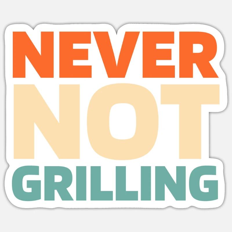 Bbq Grilling Sticker size S (10 x 10 cm)