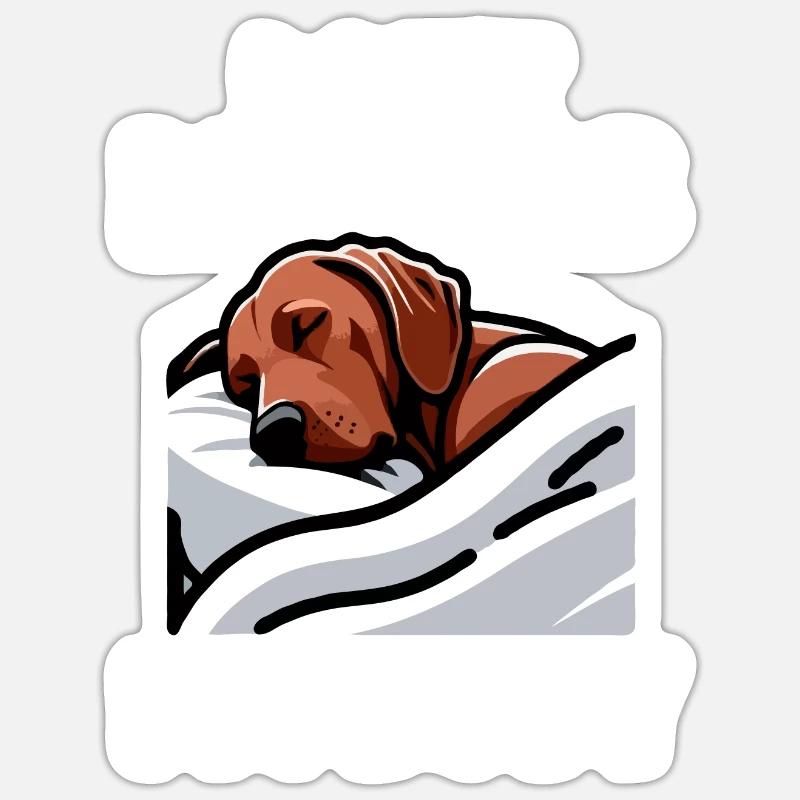 Rhodesian Ridgeback Dog Rhodesian Ridgebacks - Sticker size S (10 x 10 cm) - white matte