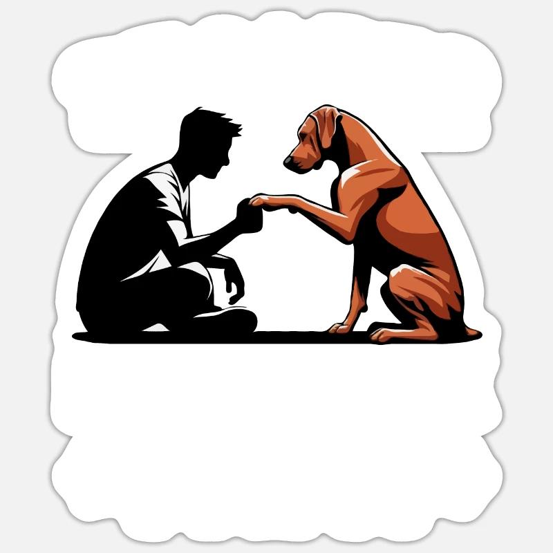 Rhodesian Ridgeback Papa Rhodesian Ridgebacks Sticker Größe S (10 x 10 cm)