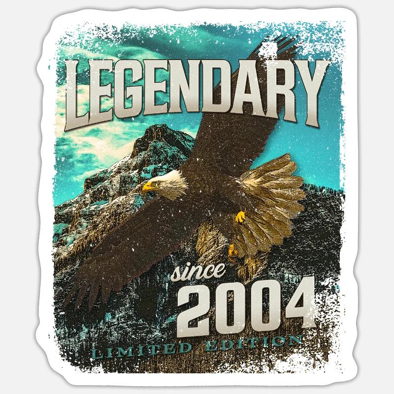 Legendär seit 2004 - Sticker Größe S (10 x 10 cm) - Mattweiß