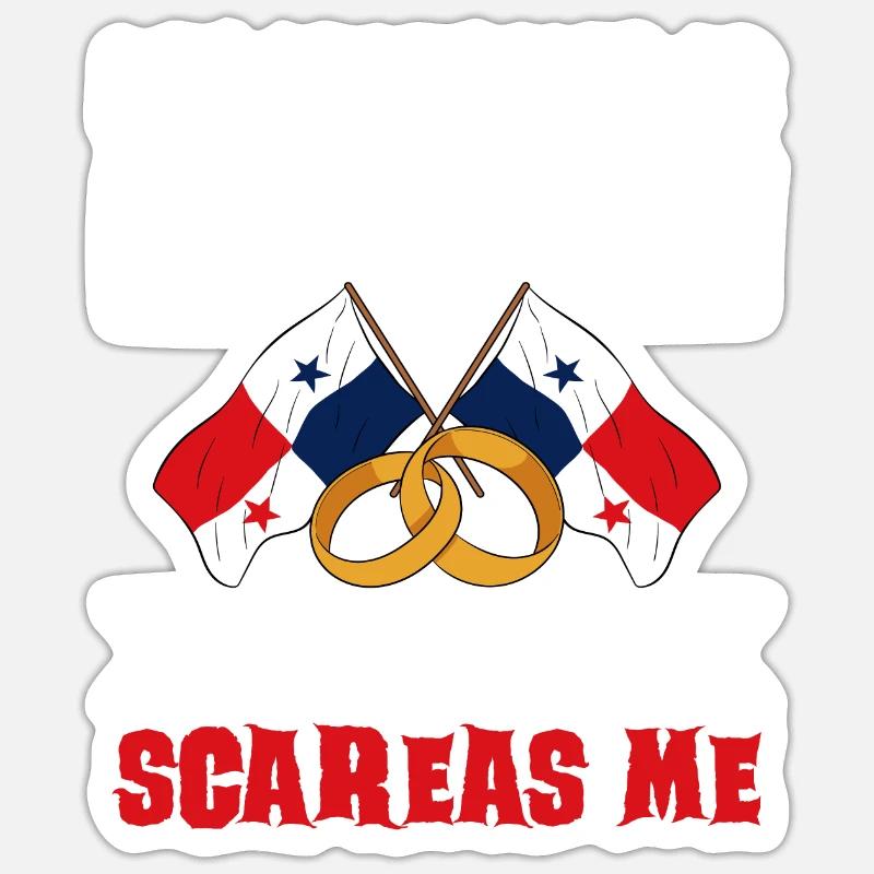 Drapeau panaméen Drapeau panaméen - Sticker taille S (10 x 10 cm) - blanc mat