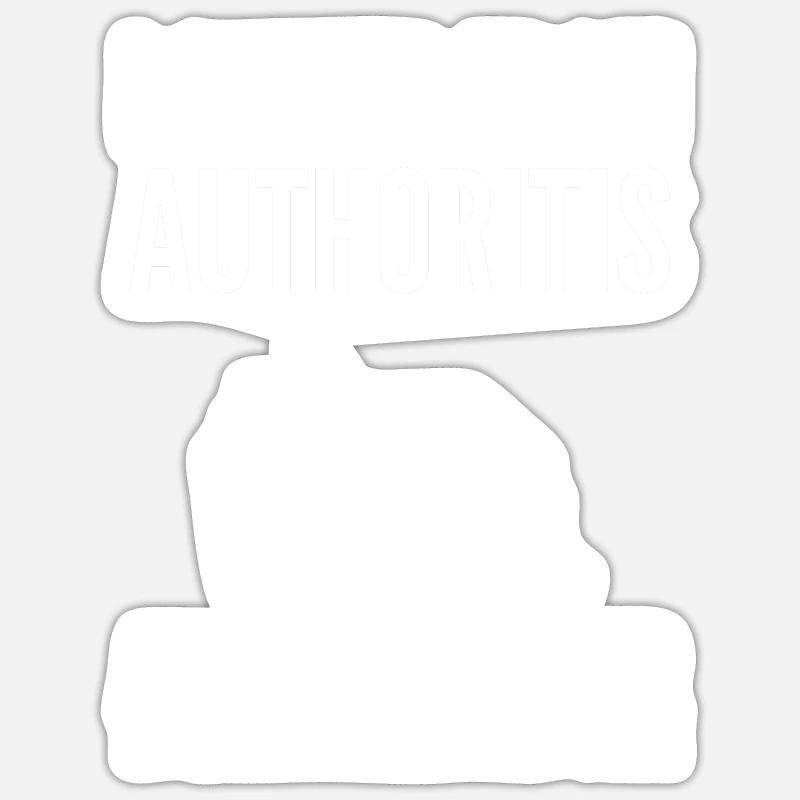 Author - Sticker size S (10 x 10 cm) - white matte