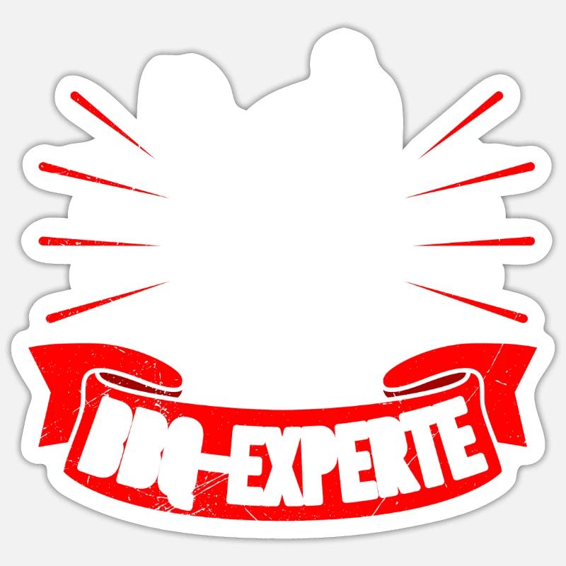 BBQ-Experte Lustig Fleischliebhaber Fleischesser Sticker Größe S (10 x 10 cm)