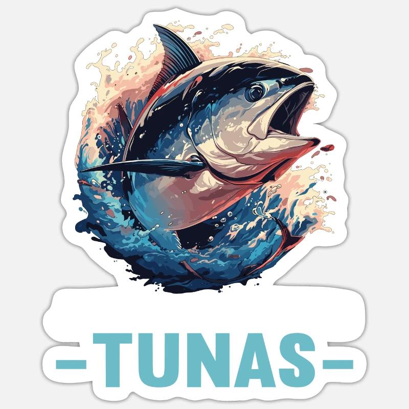 Thon Thunfische Thunfisch Sticker taille S (10 x 10 cm)