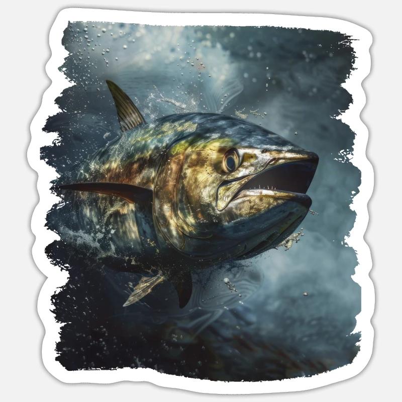 Thon Thunfische Thunfisch Sticker taille S (10 x 10 cm)