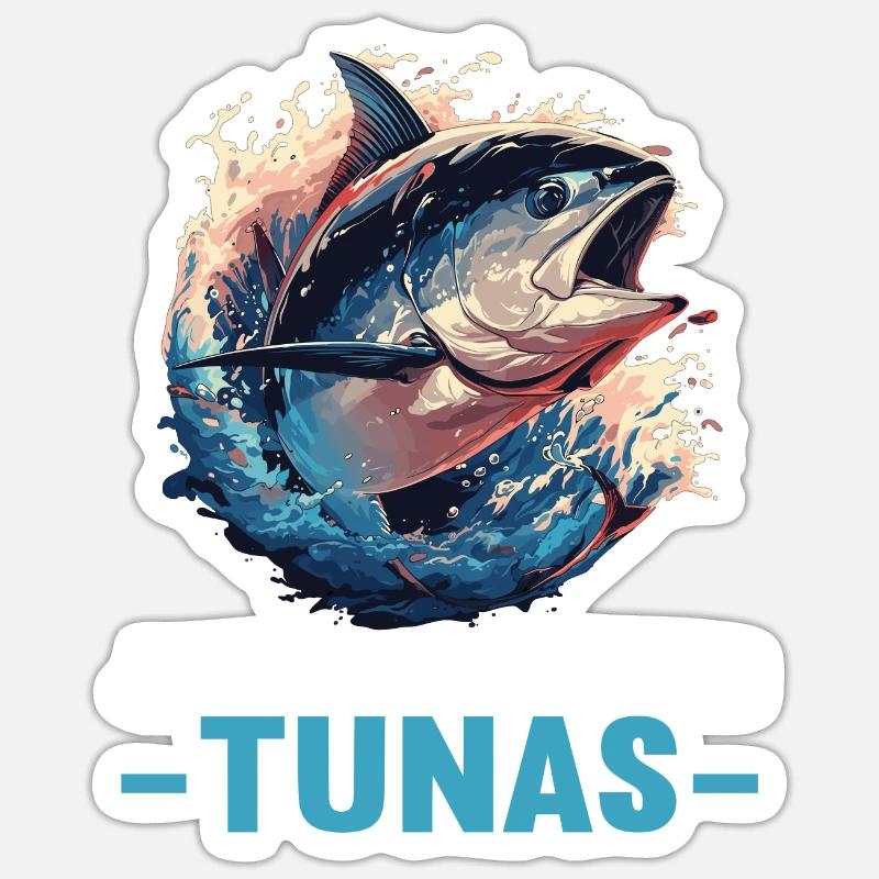 Thon Thunfische Thunfisch Sticker taille S (10 x 10 cm)