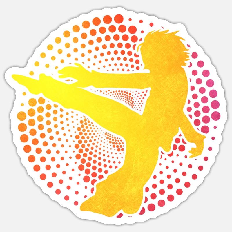 Capoeira - Sticker taille S (10 x 10 cm) - blanc mat