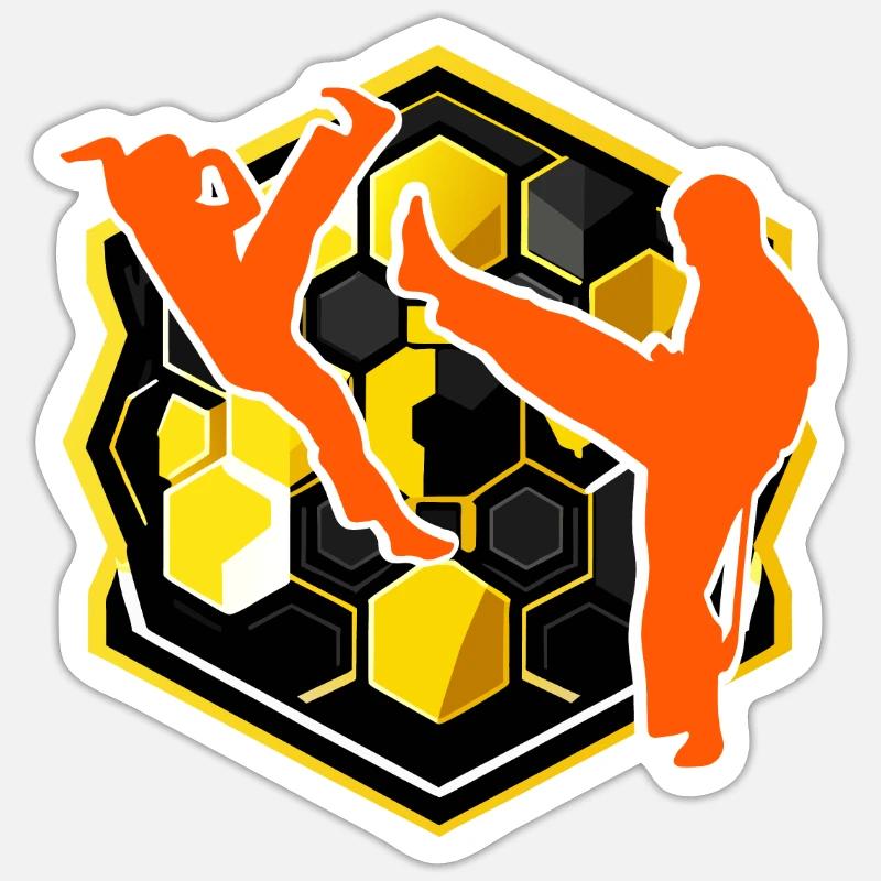 Capoeira - Sticker taille S (10 x 10 cm) - blanc mat