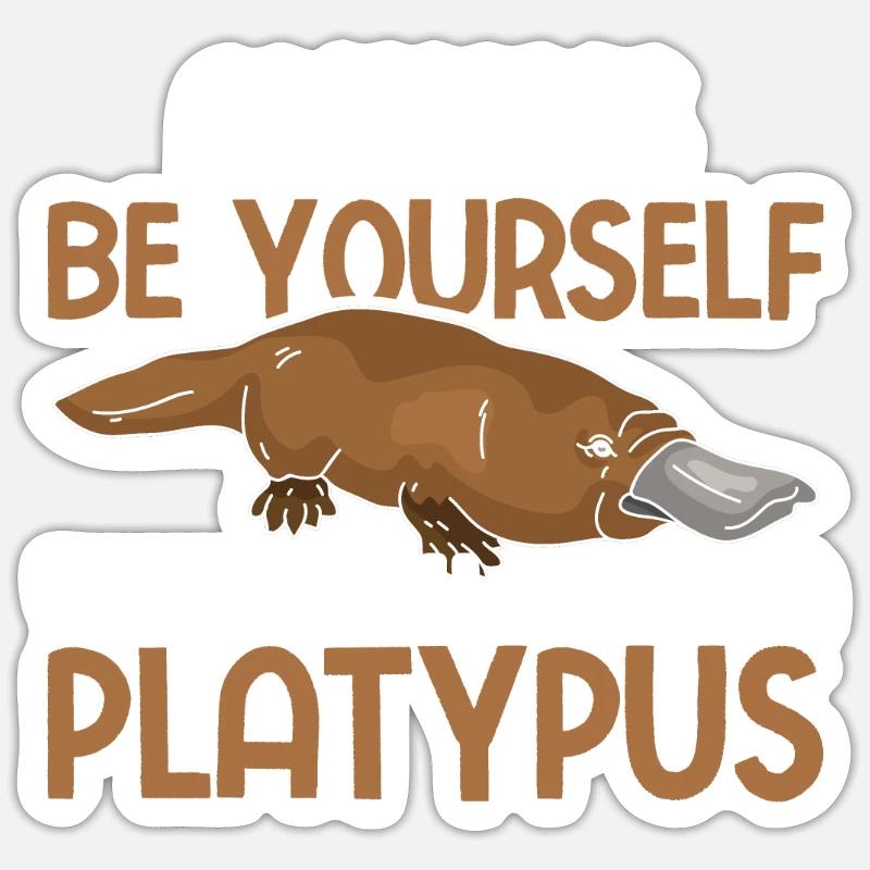 Ornithorynque Sticker taille S (10 x 10 cm)