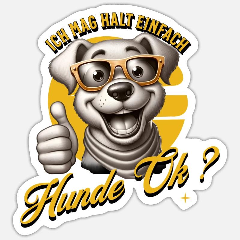 J’aime juste les chiens - Sticker taille S (10 x 10 cm) - blanc mat