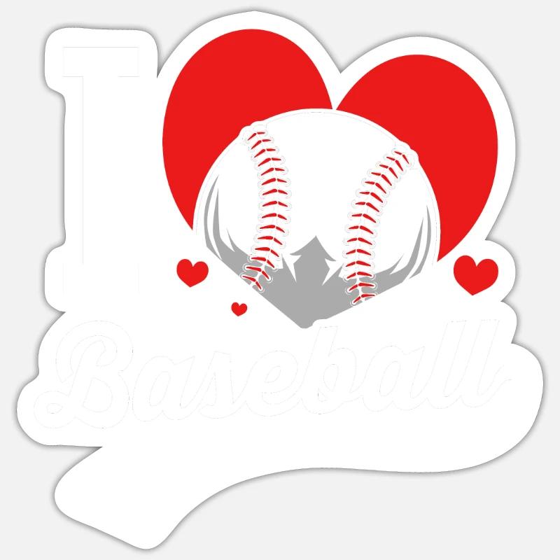 Base-ball - Sticker taille S (10 x 10 cm) - blanc mat