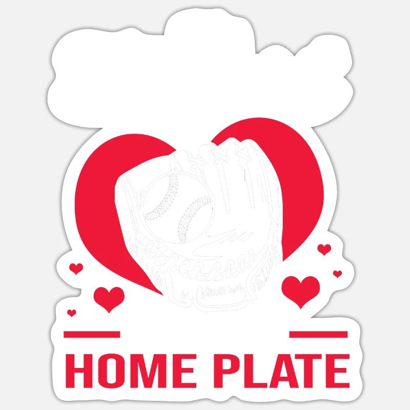 Base-ball - Sticker taille S (10 x 10 cm) - blanc mat