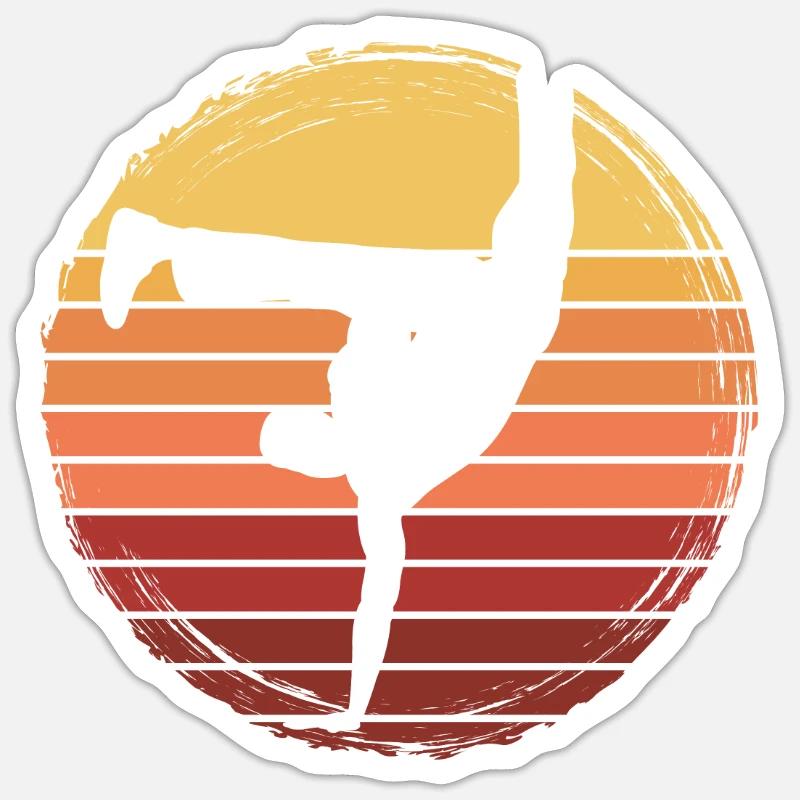 Capoeira - Sticker taille S (10 x 10 cm) - blanc mat