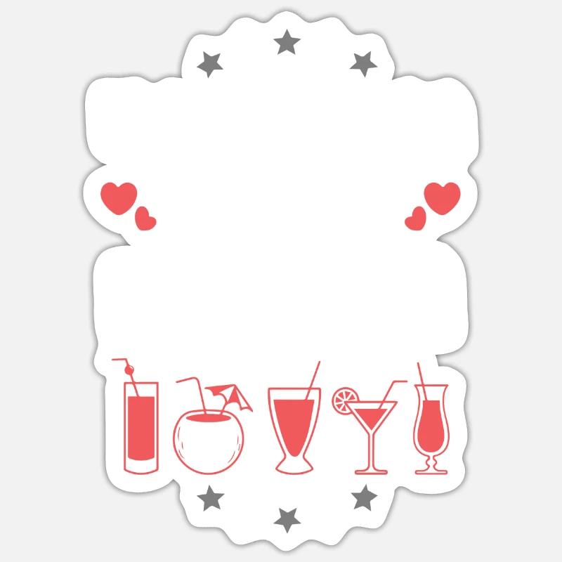 L’équipe de Barcelone Drinking - Sticker taille S (10 x 10 cm) - blanc mat