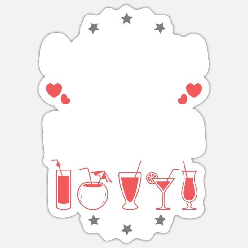 Équipe de Mallorca Drinking - Sticker taille S (10 x 10 cm) - blanc mat
