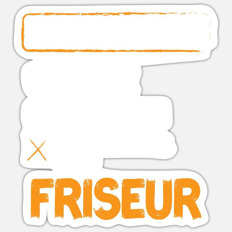 Friseur Beziehungsstatus - Sticker Größe S (10 x 10 cm) - Mattweiß