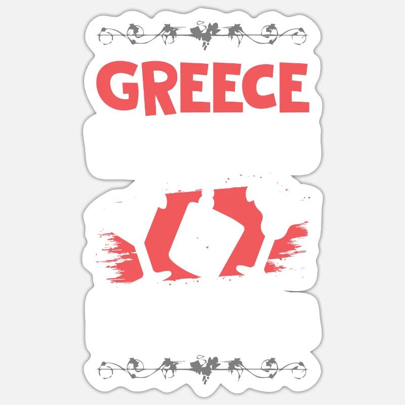 Greece Drinking Edition - Sticker Größe S (10 x 10 cm) - Mattweiß