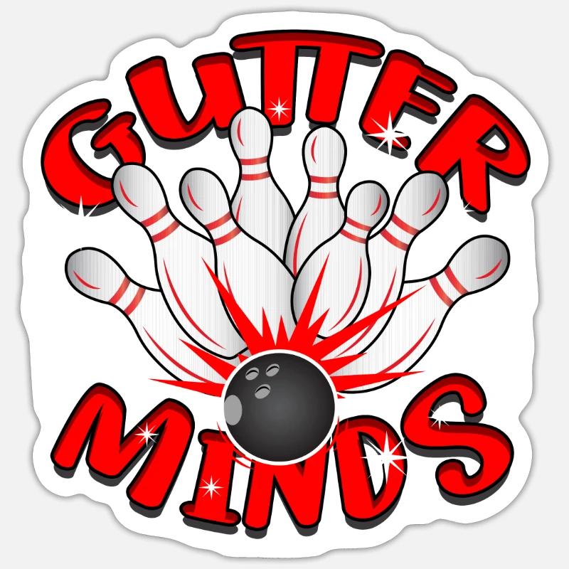 Bowling Gutter Minds Sticker size S (10 x 10 cm)