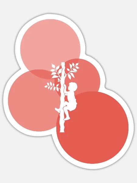 Ausruestung Baumklettern - Sticker Größe S (10 x 10 cm) - Mattweiß