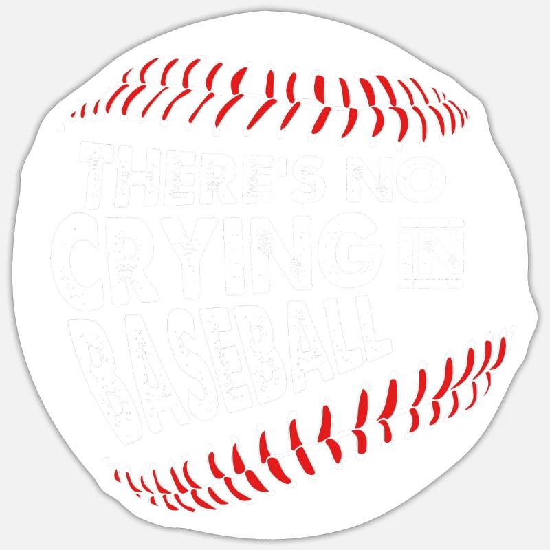 Baseball - Sticker Größe S (10 x 10 cm) - Mattweiß