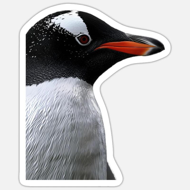 Pingouin - Sticker taille S (10 x 10 cm) - blanc mat