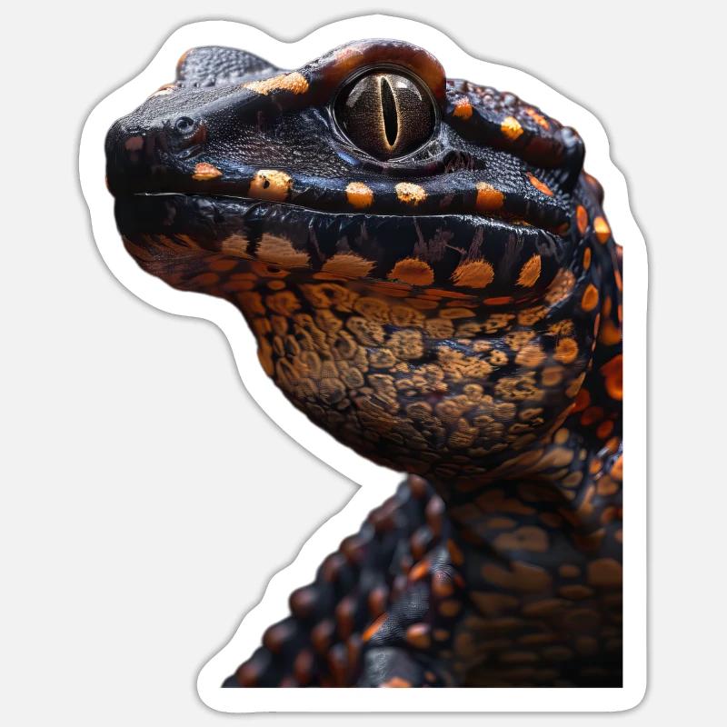 salamandre - Sticker taille S (10 x 10 cm) - blanc mat