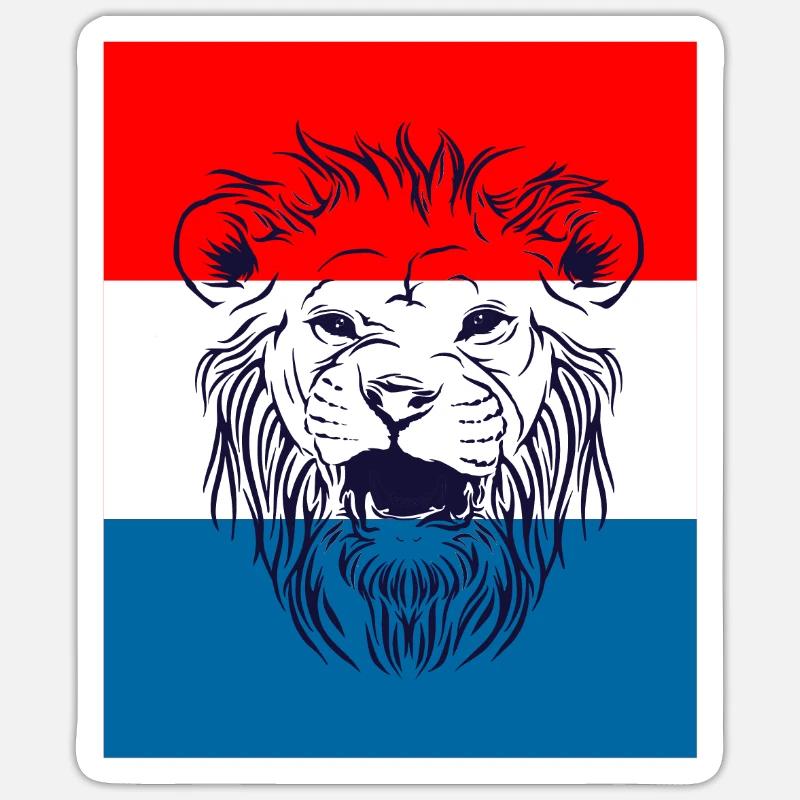 Pays-Bas - Sticker taille S (10 x 10 cm) - blanc mat