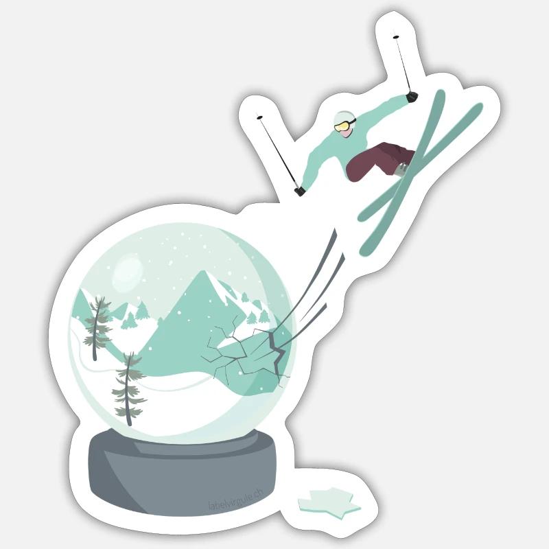 Boule à freeride Sticker taille S (10 x 10 cm)