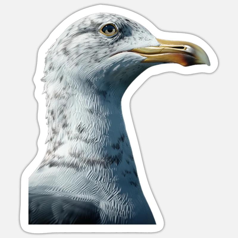Gull - Sticker size S (10 x 10 cm) - white matte