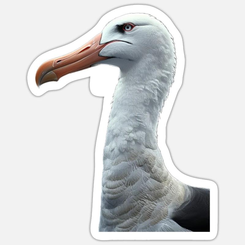 Albatros - Sticker taille S (10 x 10 cm) - blanc mat