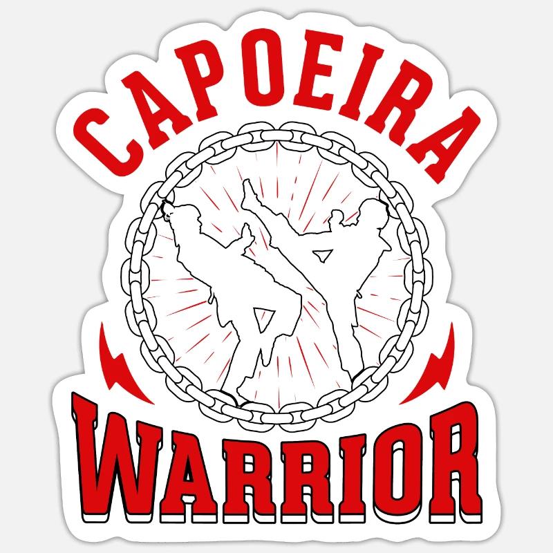 Capoeira Warrior - Sticker size S (10 x 10 cm) - white matte