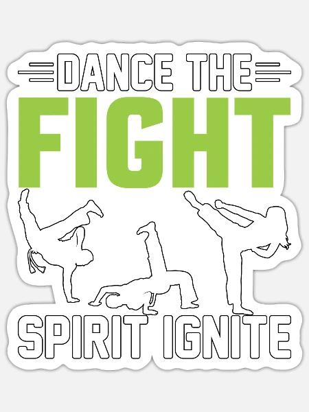 Tanzen Sie den Kampfgeist - Sticker Größe S (10 x 10 cm) - Mattweiß