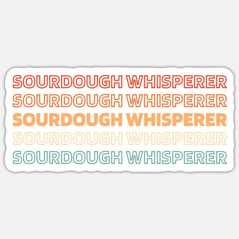 Sauerteig Brot - Sticker Größe S (10 x 10 cm) - Mattweiß
