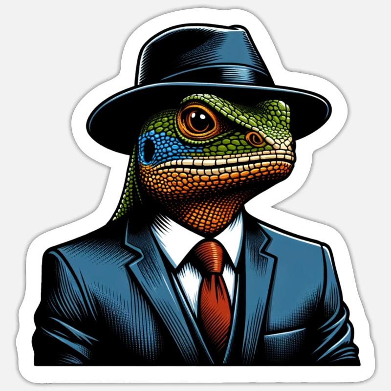 Echse Sticker Größe S (10 x 10 cm)