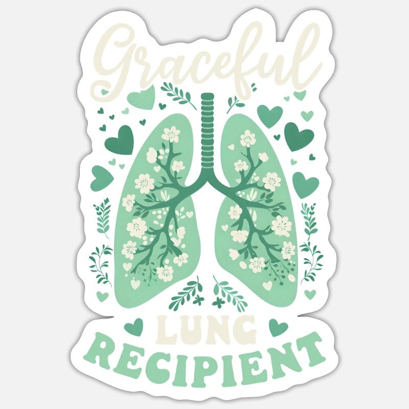 Lung Transplant Grateful Lung Recipient Sticker size S (10 x 10 cm)