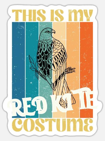 Rotmilan Ornithologie Vogel Wald Beobachten - Sticker Größe S (10 x 10 cm) - Mattweiß