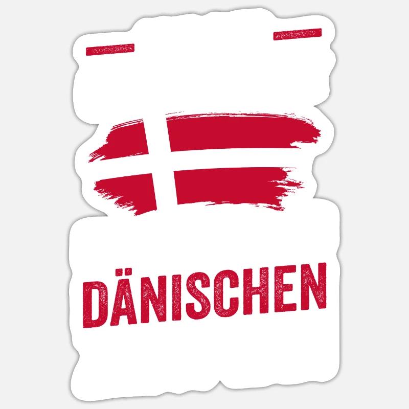 Danes Danish Denmark - Sticker size S (10 x 10 cm) - white matte