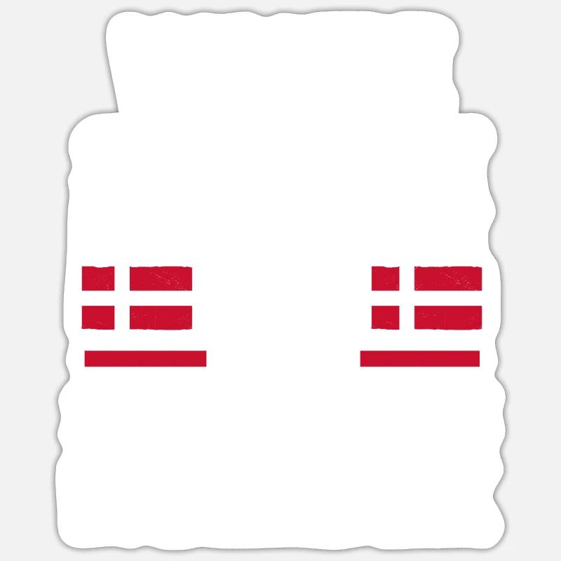 Danois Danemark - Sticker taille S (10 x 10 cm) - blanc mat