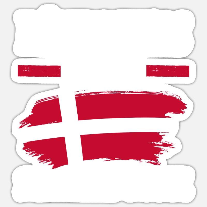 Danois Danemark - Sticker taille S (10 x 10 cm) - blanc mat