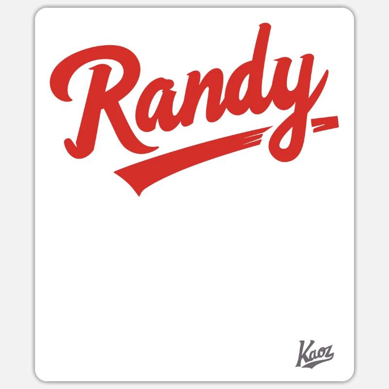 Le nom est Randy - Sticker taille S (10 x 10 cm) - blanc mat