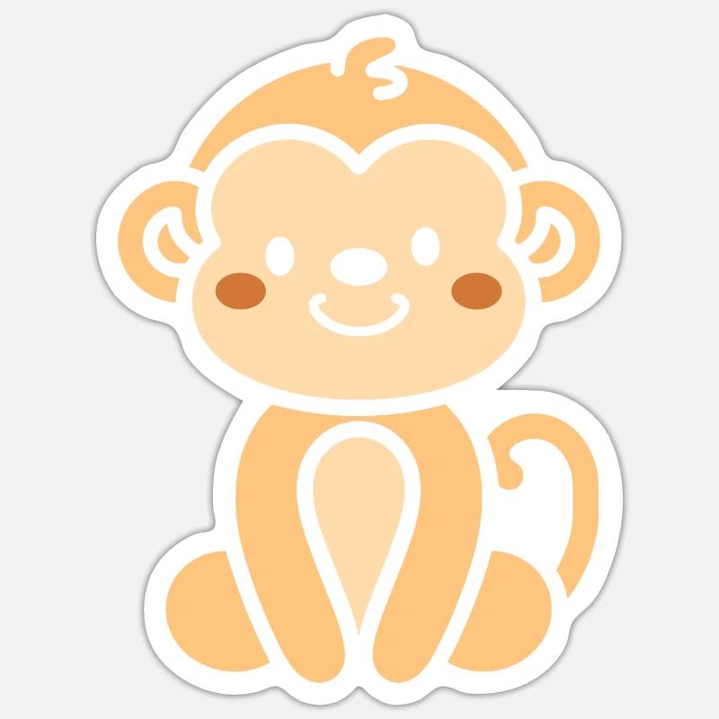 Monkey Sticker size S (10 x 10 cm)