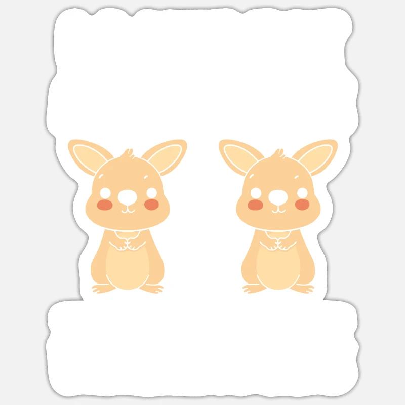 Wallaby Sticker taille S (10 x 10 cm)