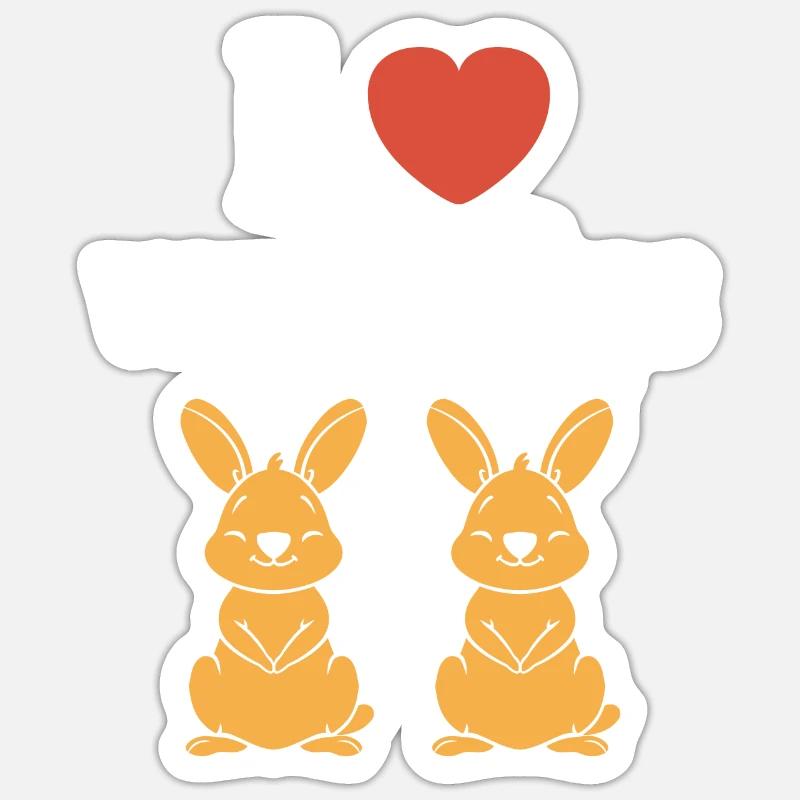 Wallaby - Sticker taille S (10 x 10 cm) - blanc mat